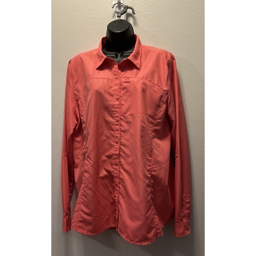 Victory Outdoors Women's XL Peach‎ Long Sleeve Fishing Shirt